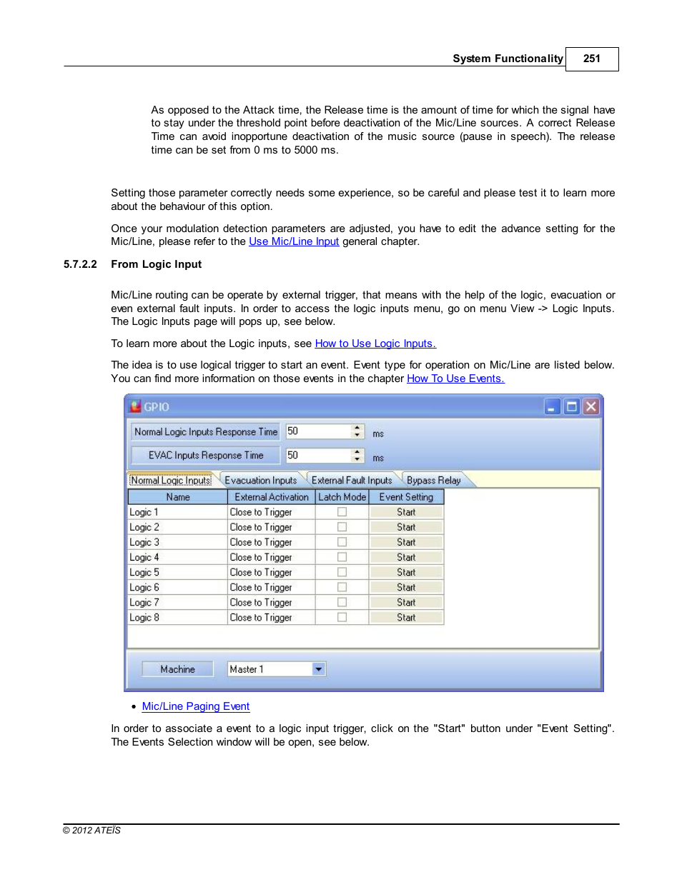 From logic input | ATEIS DIVA8G2 User Manual | Page 251 / 277