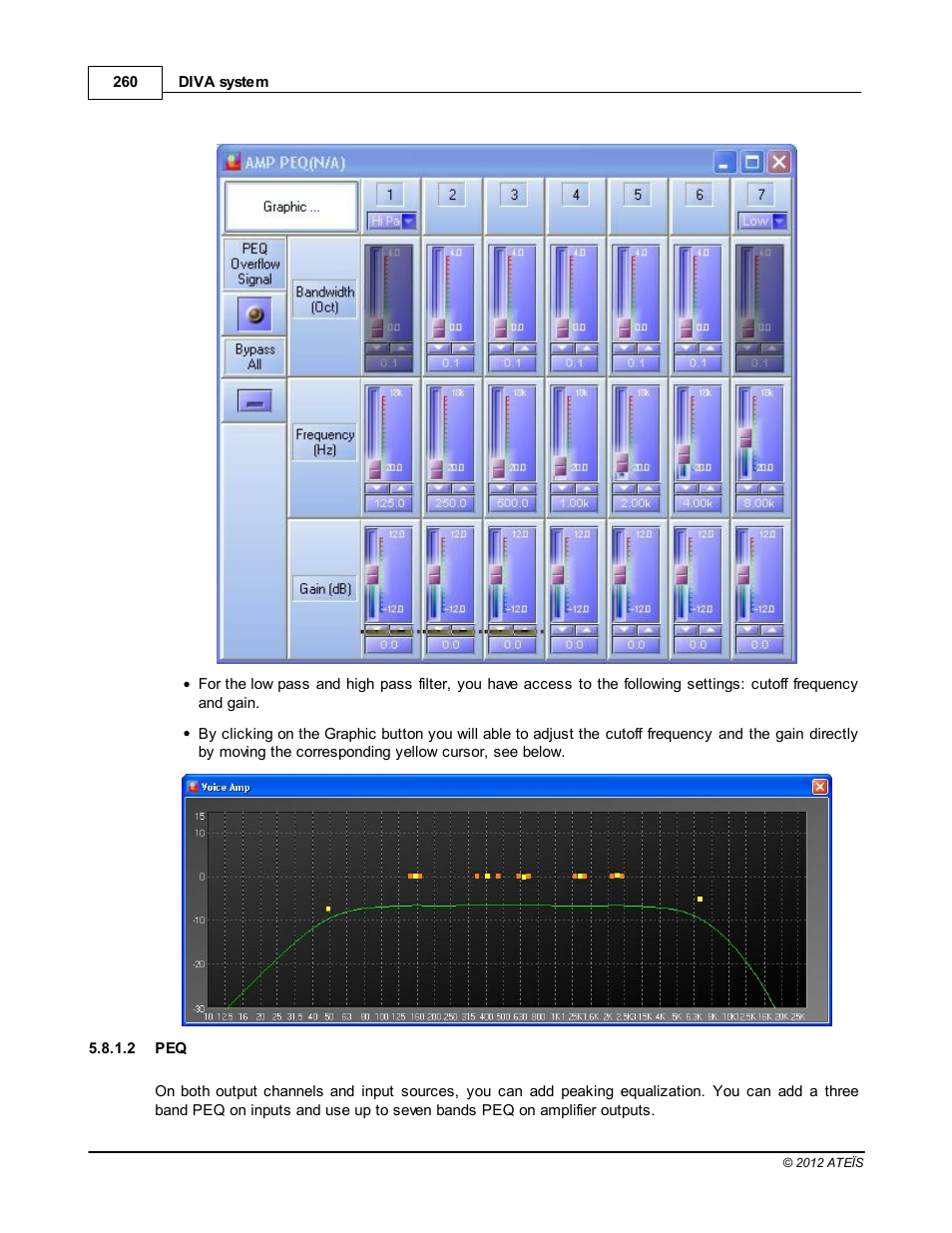 How to use peqs | ATEIS DIVA8G2 User Manual | Page 260 / 277