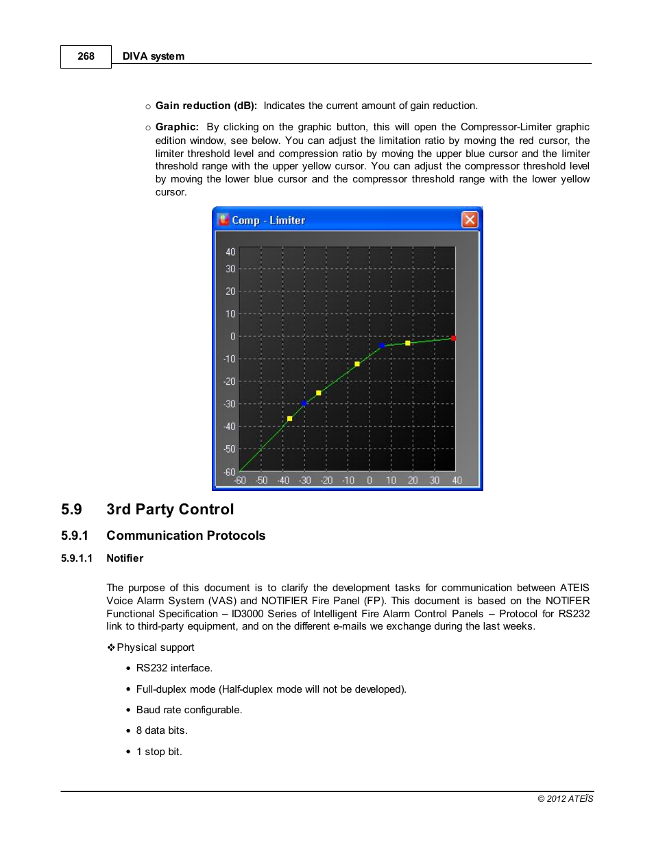 3rd party control, Communication protocols, Notifier | 9 3rd party control | ATEIS DIVA8G2 User Manual | Page 268 / 277