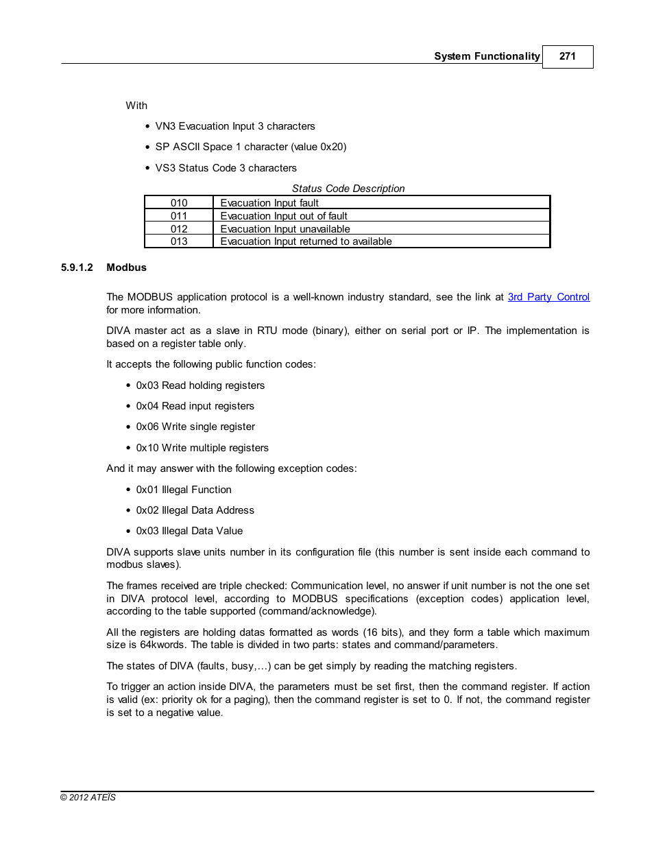 Modbus | ATEIS DIVA8G2 User Manual | Page 271 / 277