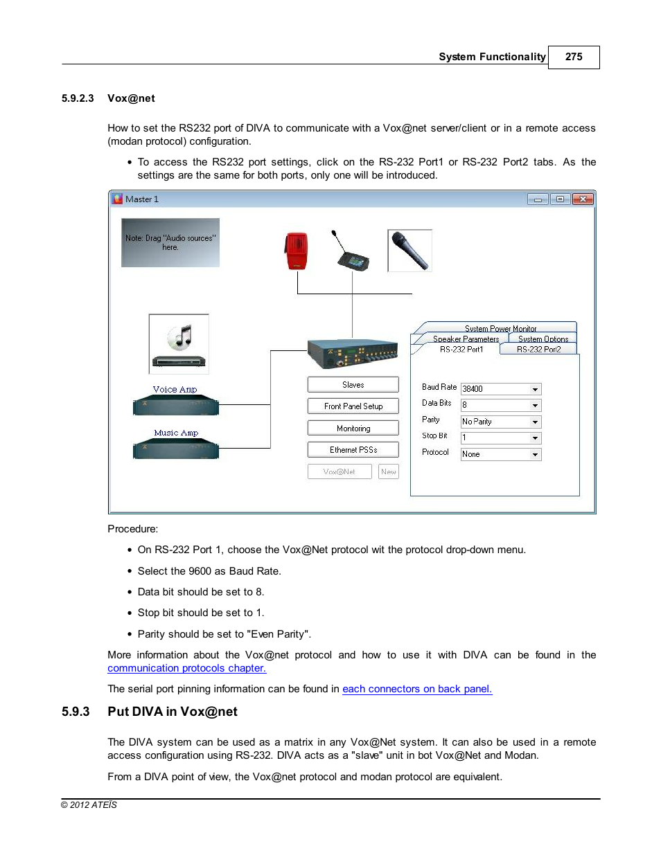 Vox@net, Put diva in vox@net, How to put diva in vox@net | ATEIS DIVA8G2 User Manual | Page 275 / 277