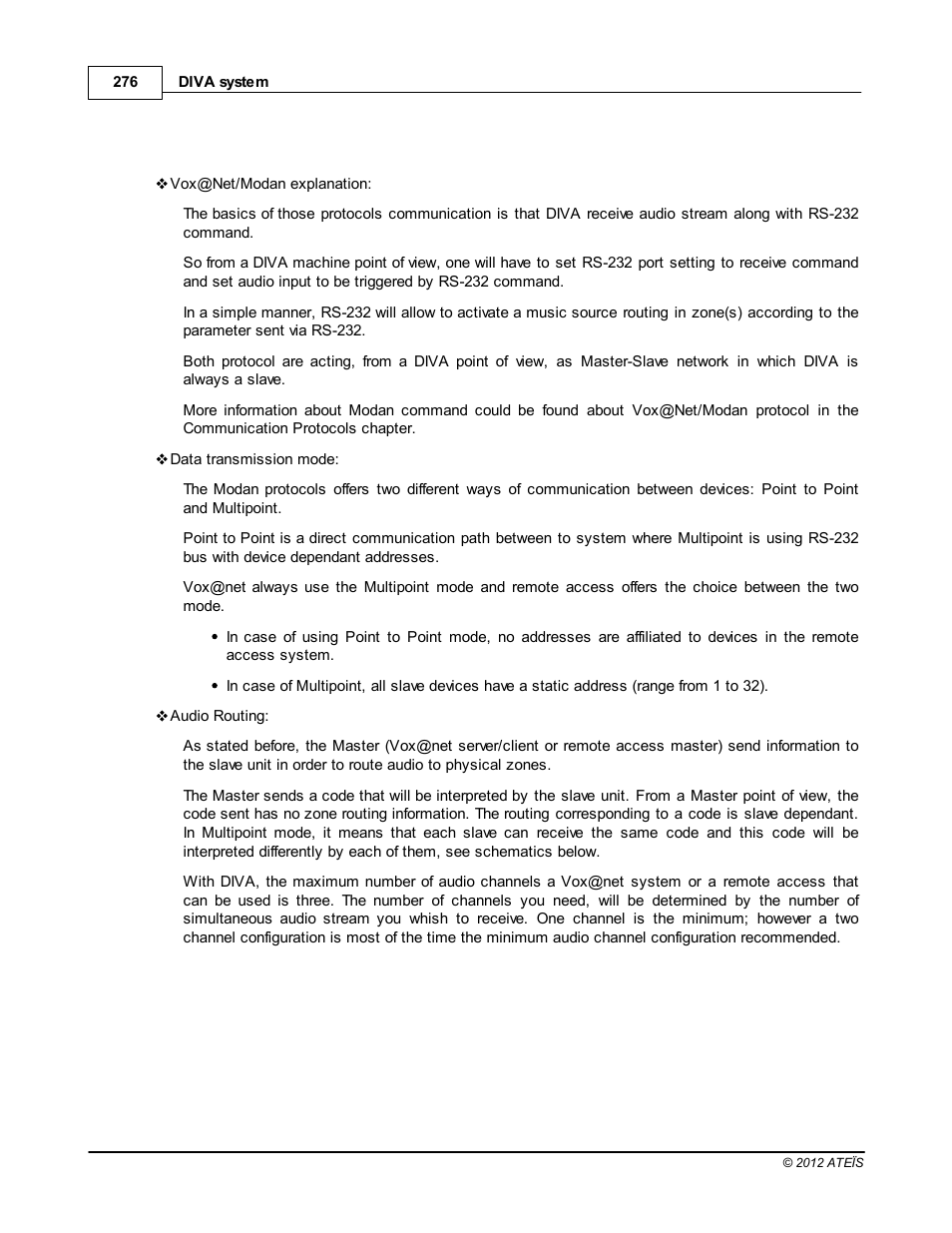 ATEIS DIVA8G2 User Manual | Page 276 / 277