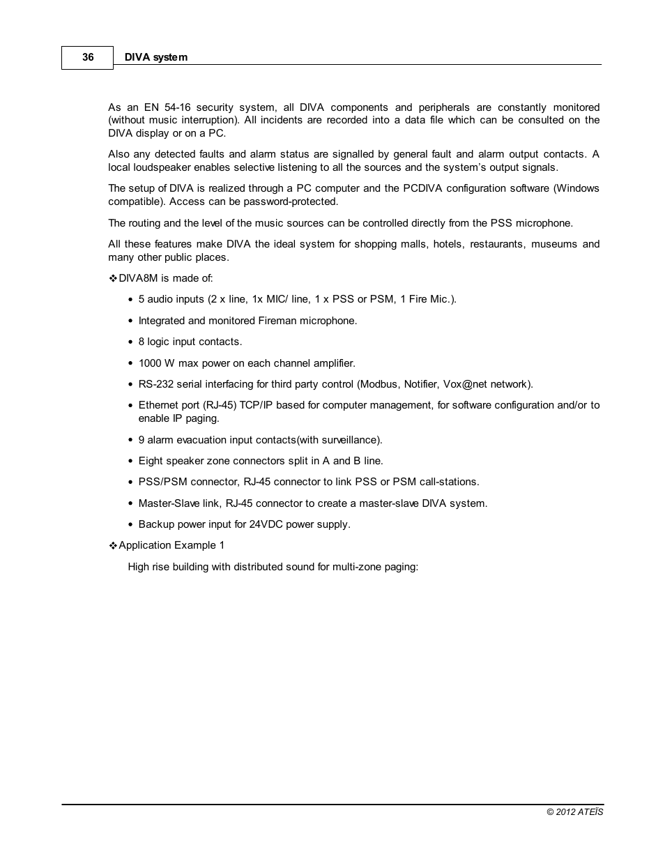 ATEIS DIVA8G2 User Manual | Page 36 / 277