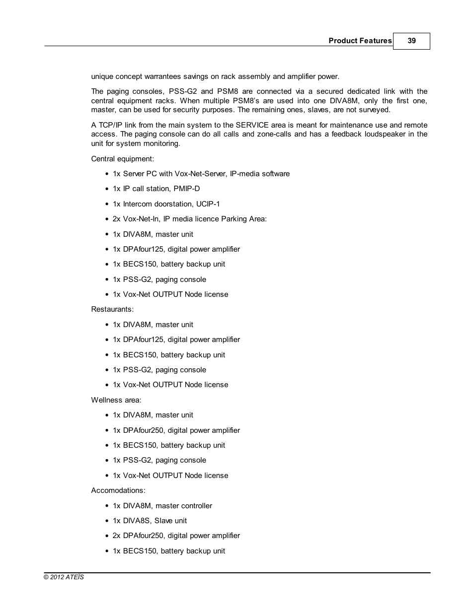 ATEIS DIVA8G2 User Manual | Page 39 / 277