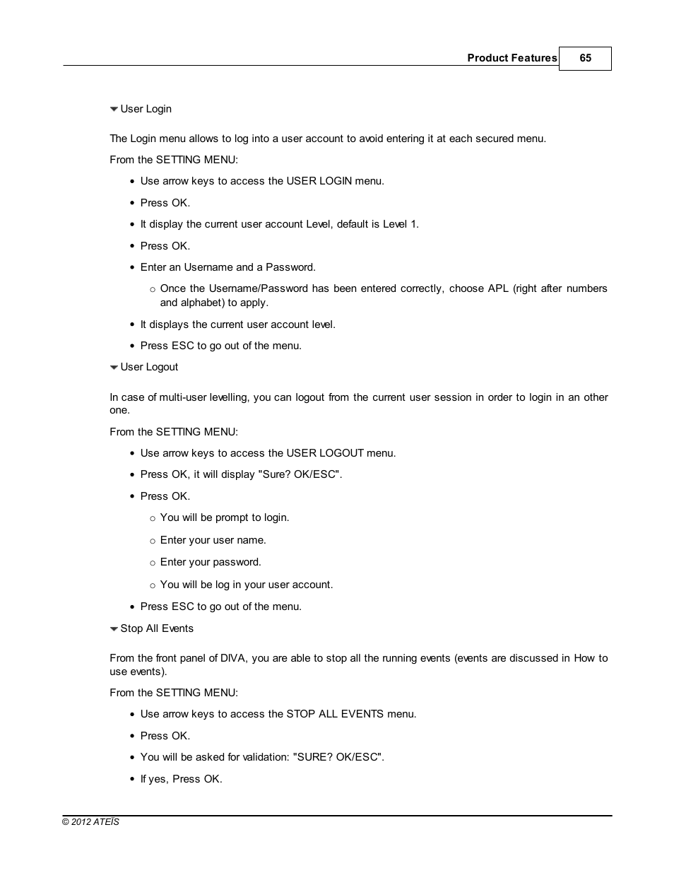 ATEIS DIVA8G2 User Manual | Page 65 / 277