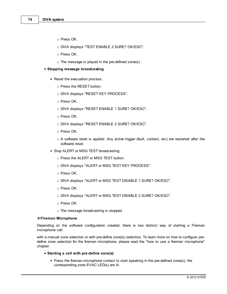 ATEIS DIVA8G2 User Manual | Page 74 / 277