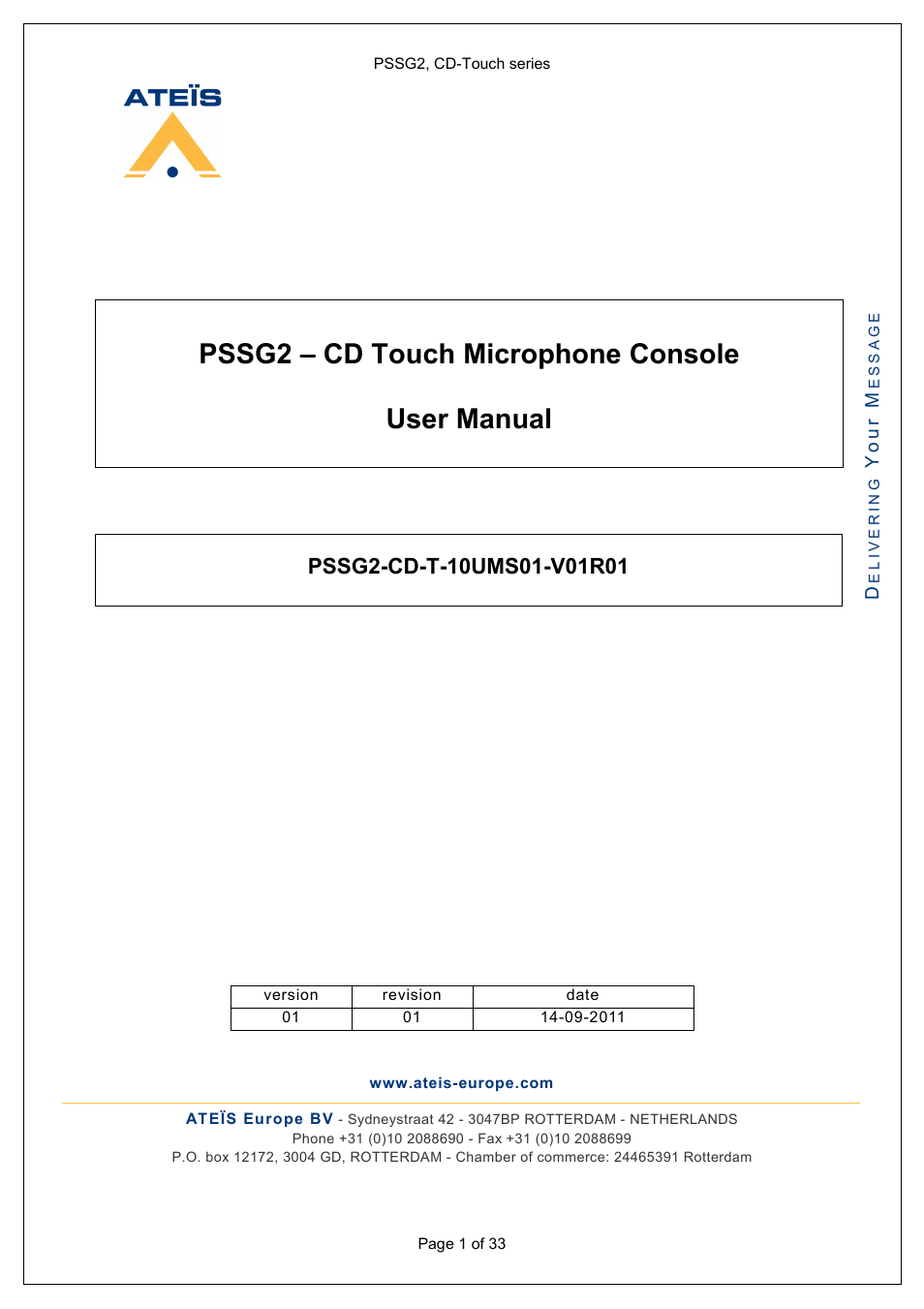 ATEIS PSS-G2-xx User Manual | 33 pages