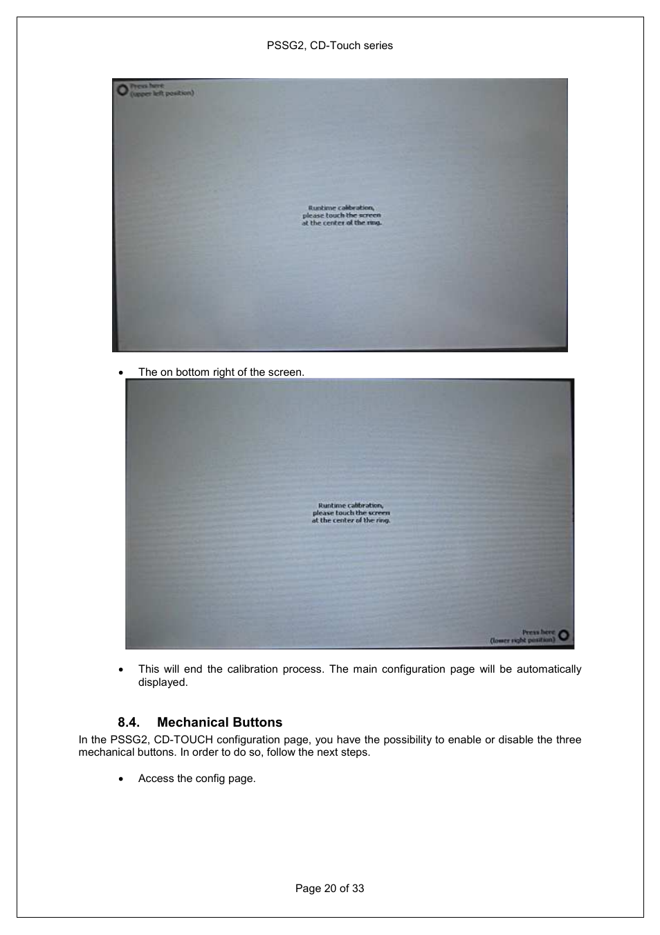 Mechanical buttons | ATEIS PSS-G2-xx User Manual | Page 20 / 33