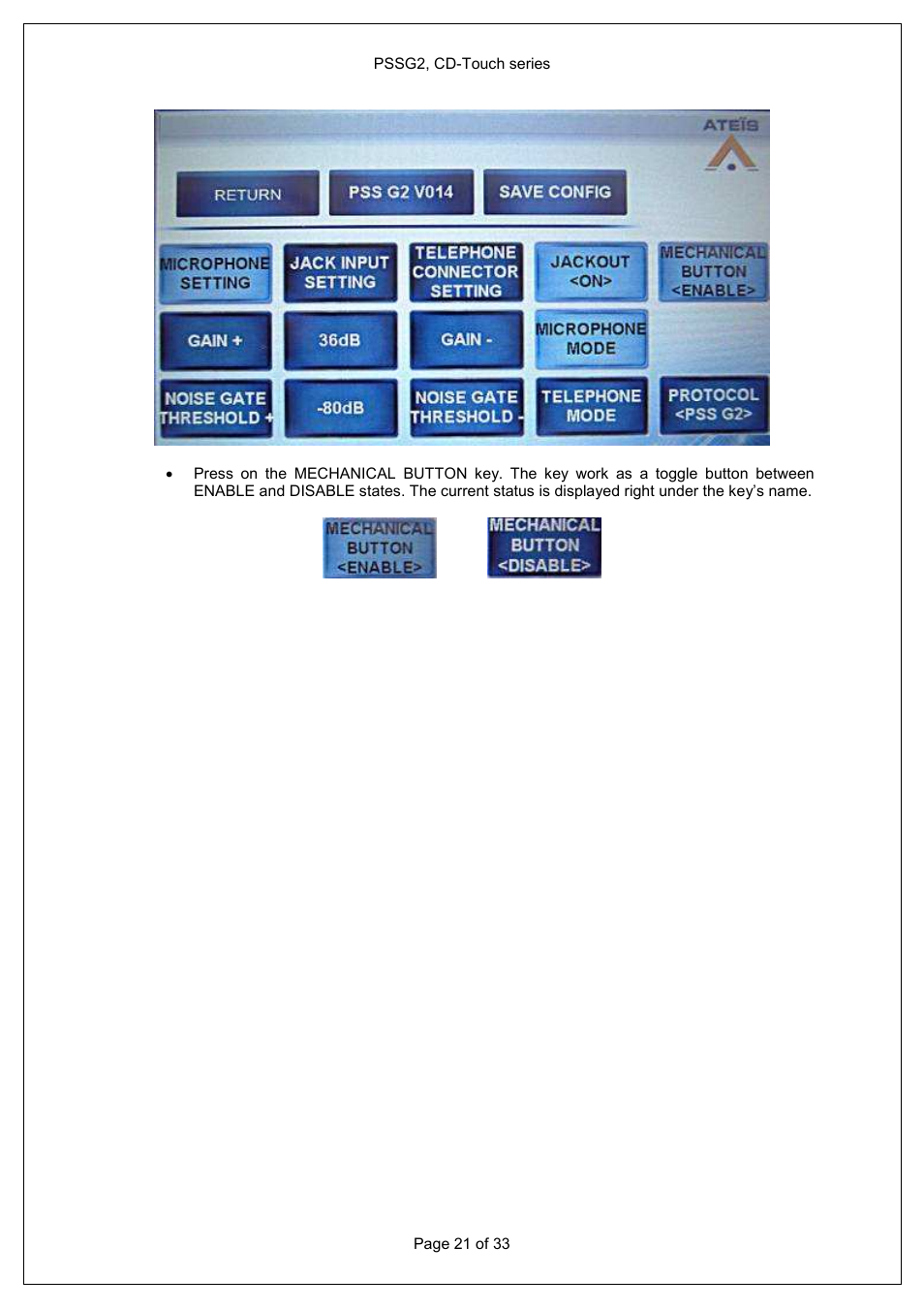 ATEIS PSS-G2-xx User Manual | Page 21 / 33