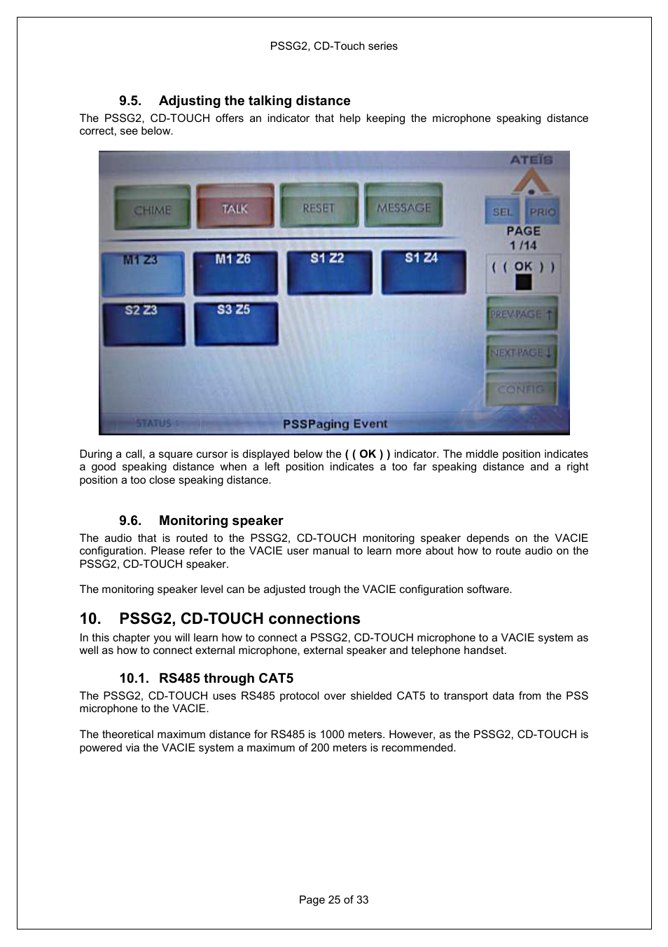 Pssg2, cd-touch connections | ATEIS PSS-G2-xx User Manual | Page 25 / 33