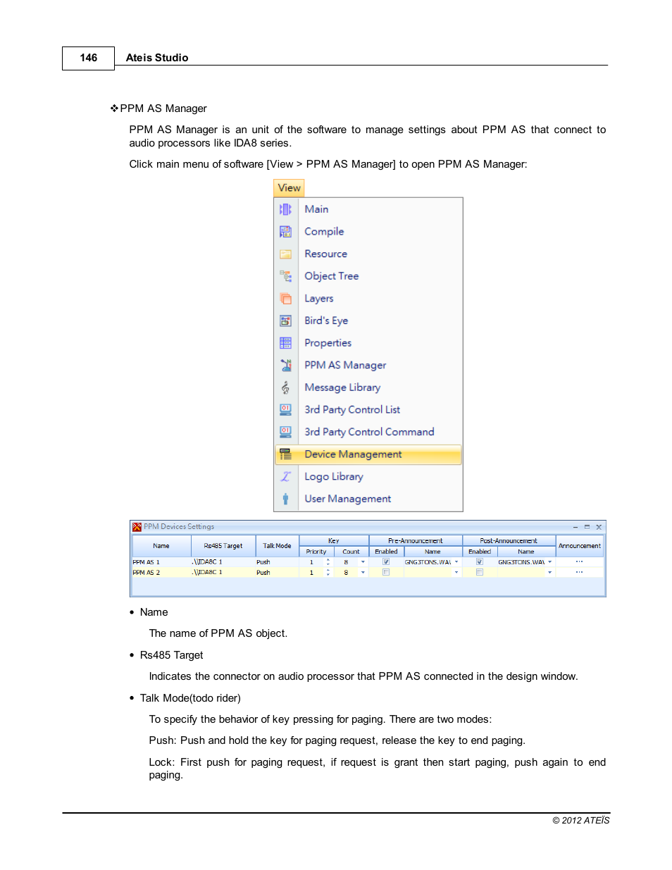 ATEIS IDA8C User Manual | Page 146 / 446