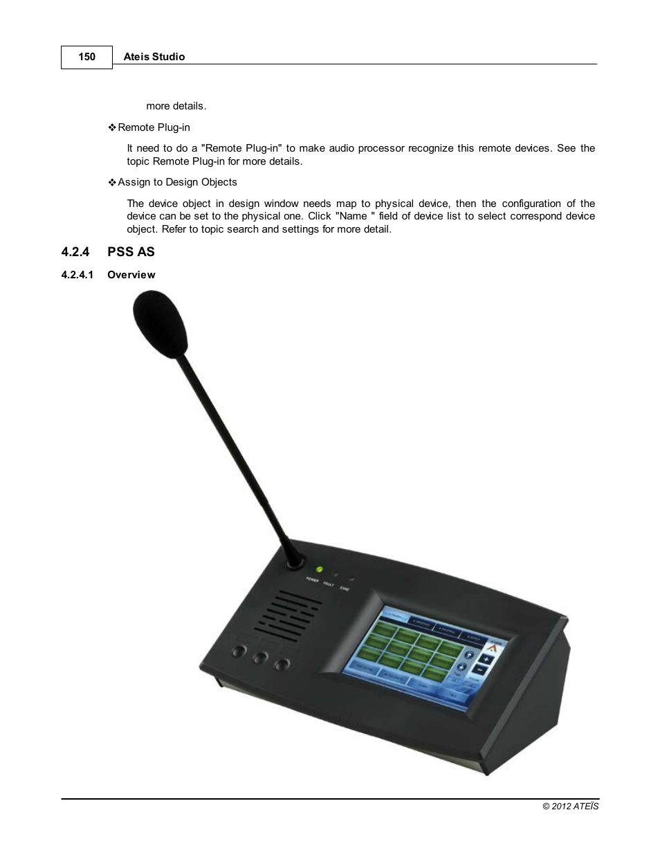 Pss as, Overview | ATEIS IDA8C User Manual | Page 150 / 446