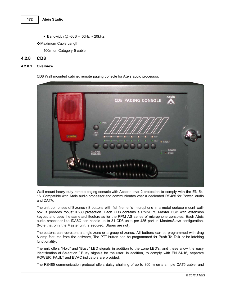 Overview | ATEIS IDA8C User Manual | Page 172 / 446