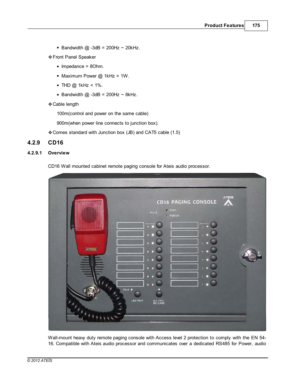 Cd16, Overview | ATEIS IDA8C User Manual | Page 175 / 446