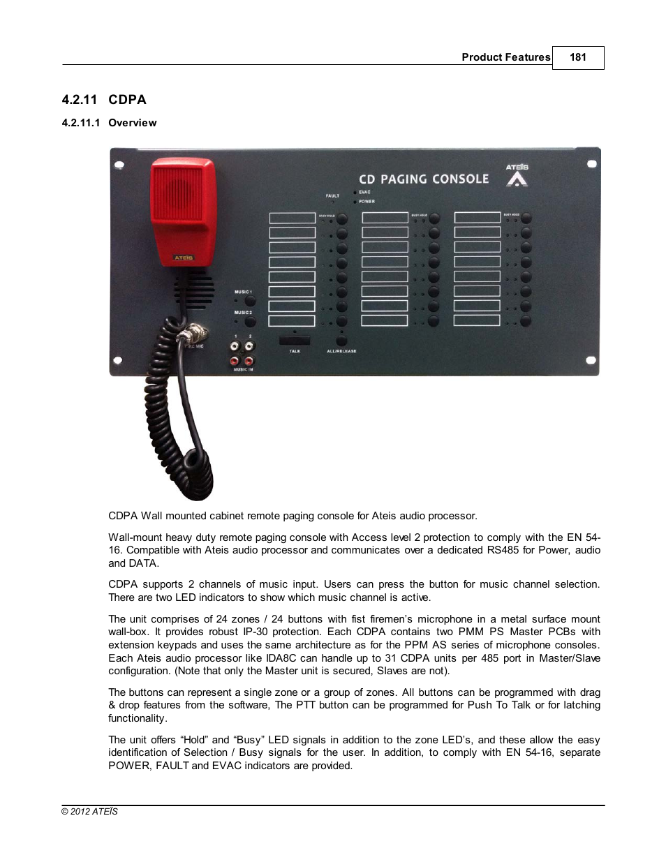 Cdpa, Overview | ATEIS IDA8C User Manual | Page 181 / 446