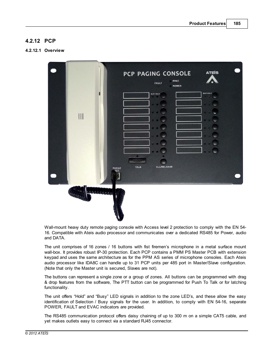 Overview | ATEIS IDA8C User Manual | Page 185 / 446