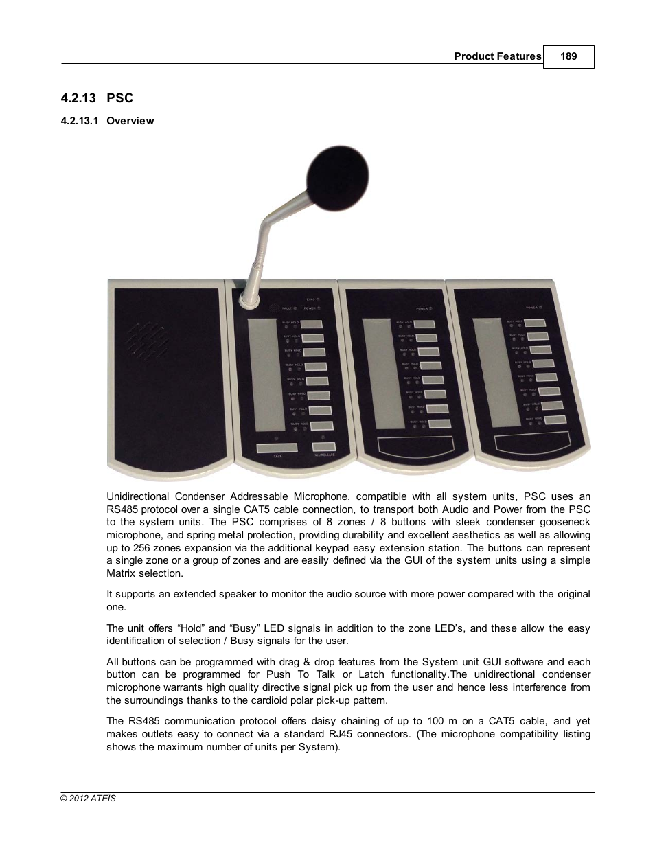 Overview | ATEIS IDA8C User Manual | Page 189 / 446