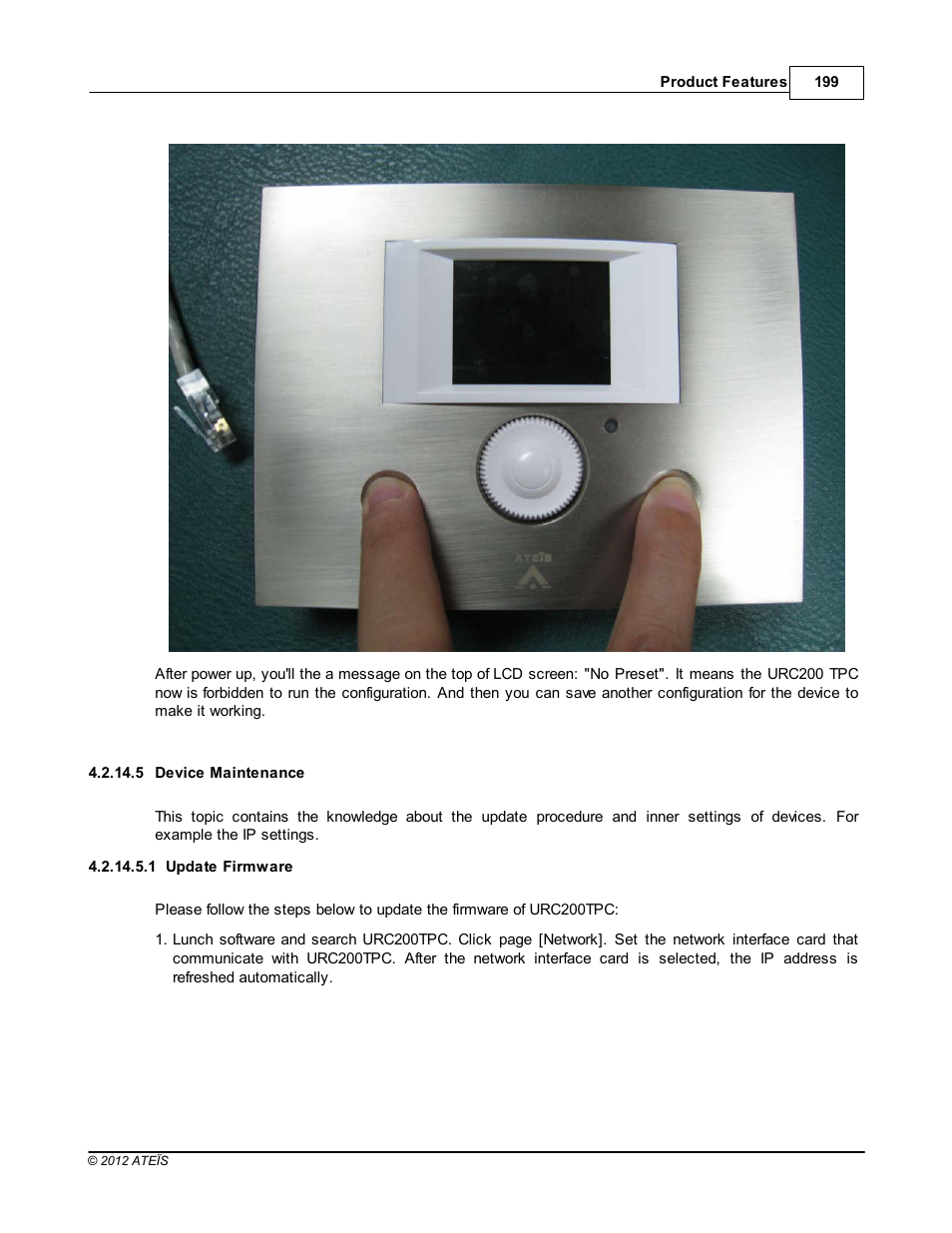 Device maintenance, Update firmware | ATEIS IDA8C User Manual | Page 199 / 446