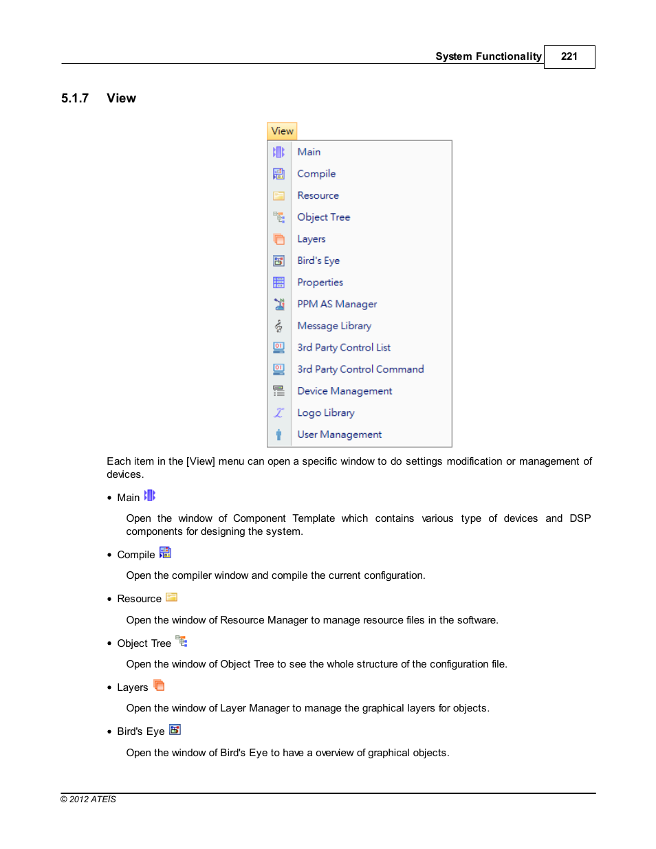 View | ATEIS IDA8C User Manual | Page 221 / 446