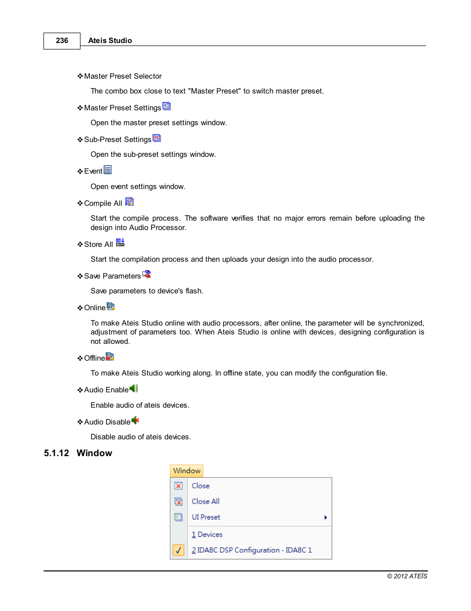 Window | ATEIS IDA8C User Manual | Page 236 / 446