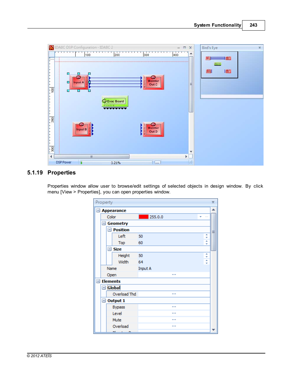 Properties | ATEIS IDA8C User Manual | Page 243 / 446