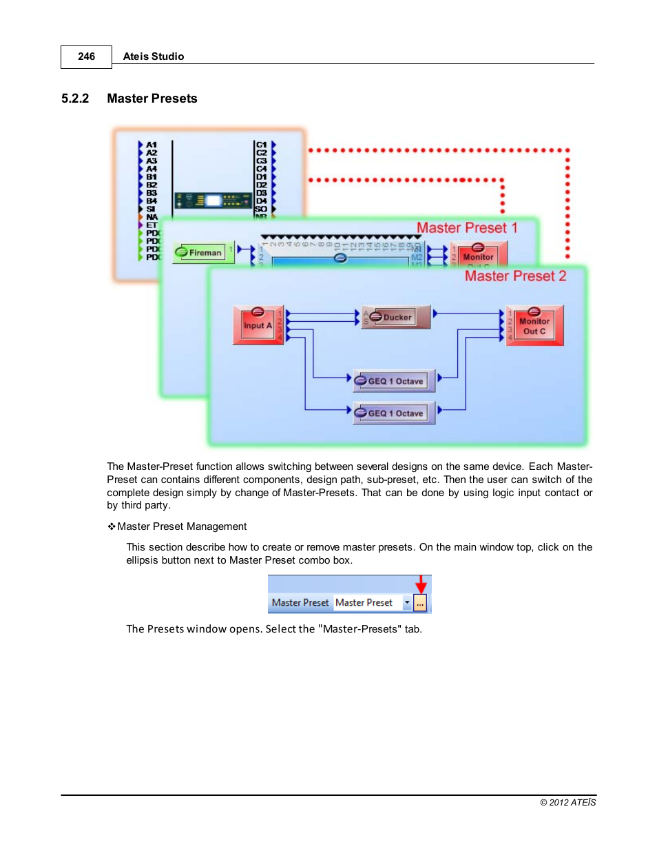 Master presets | ATEIS IDA8C User Manual | Page 246 / 446