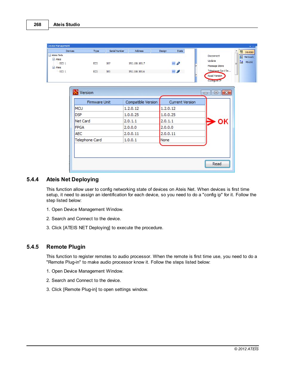 Ateis net deploying, Remote plugin | ATEIS IDA8C User Manual | Page 268 / 446