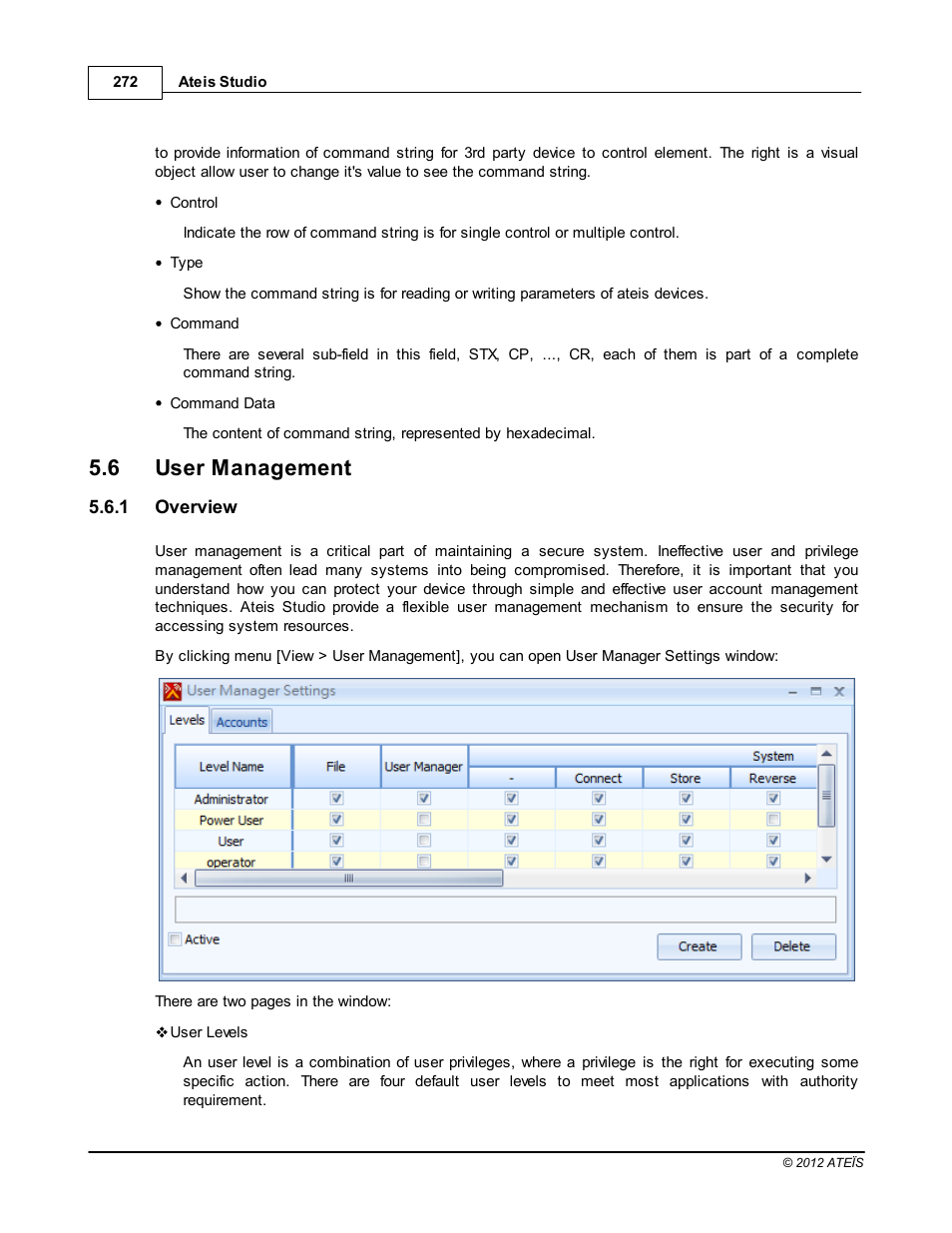 User management, Overview, 6 user management | ATEIS IDA8C User Manual | Page 272 / 446