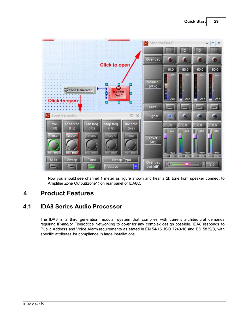 Product features, Ida8 series audio processor, 4product features | 1 ida8 series audio processor | ATEIS IDA8C User Manual | Page 29 / 446