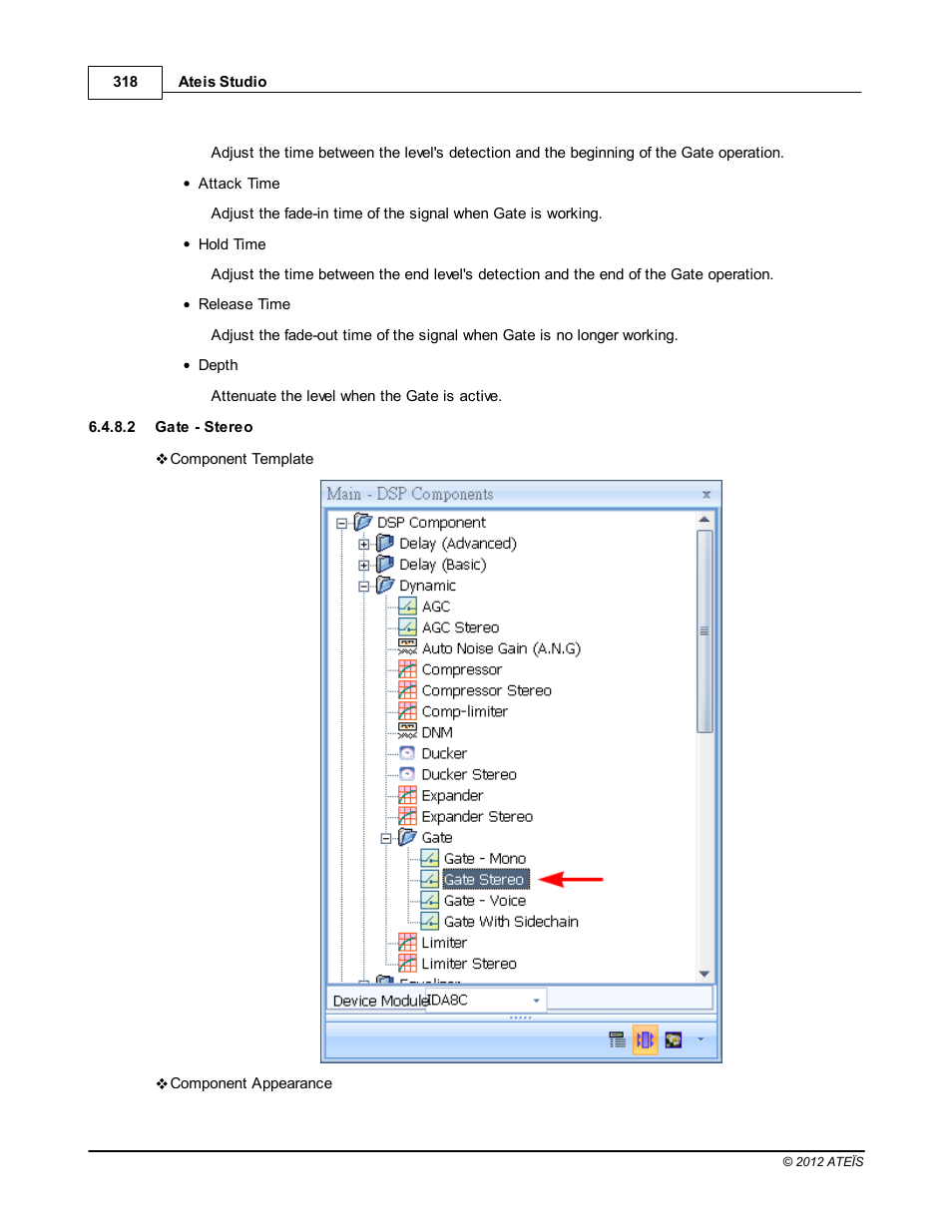 Gate - stereo | ATEIS IDA8C User Manual | Page 318 / 446