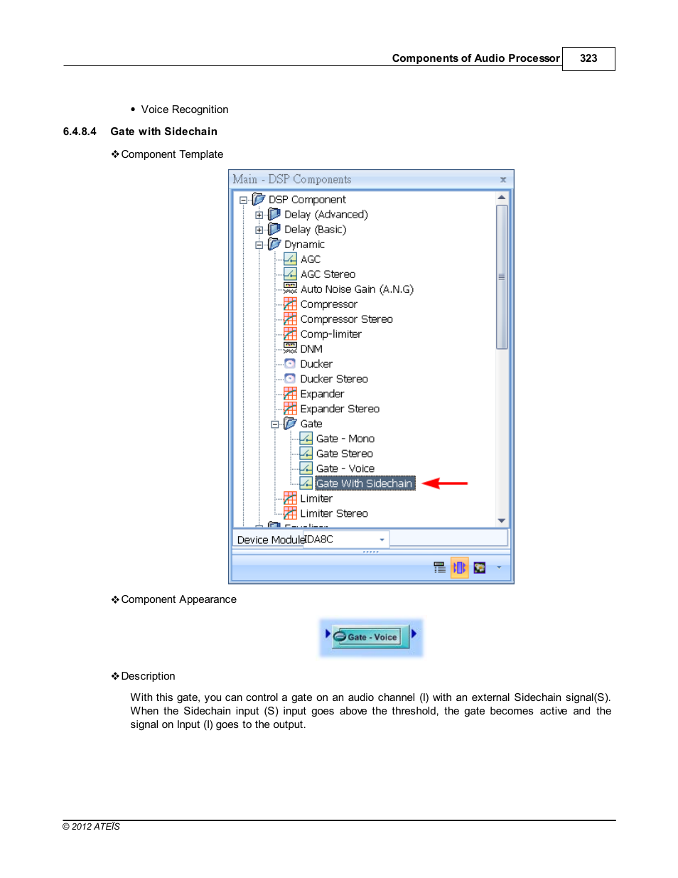 Gate with sidechain | ATEIS IDA8C User Manual | Page 323 / 446