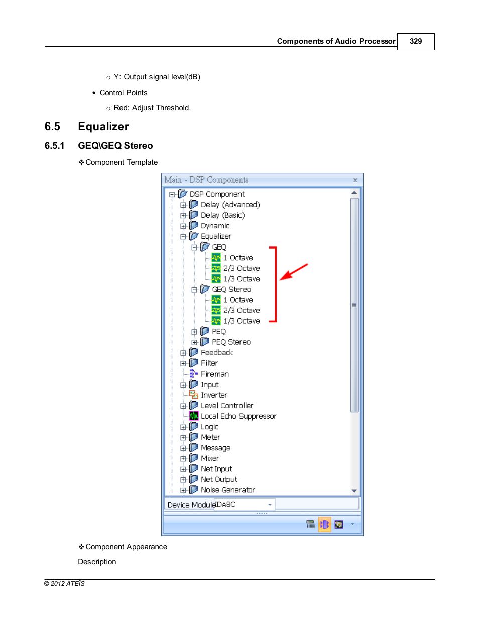 Equalizer, Geq\geq stereo, 5 equalizer | ATEIS IDA8C User Manual | Page 329 / 446