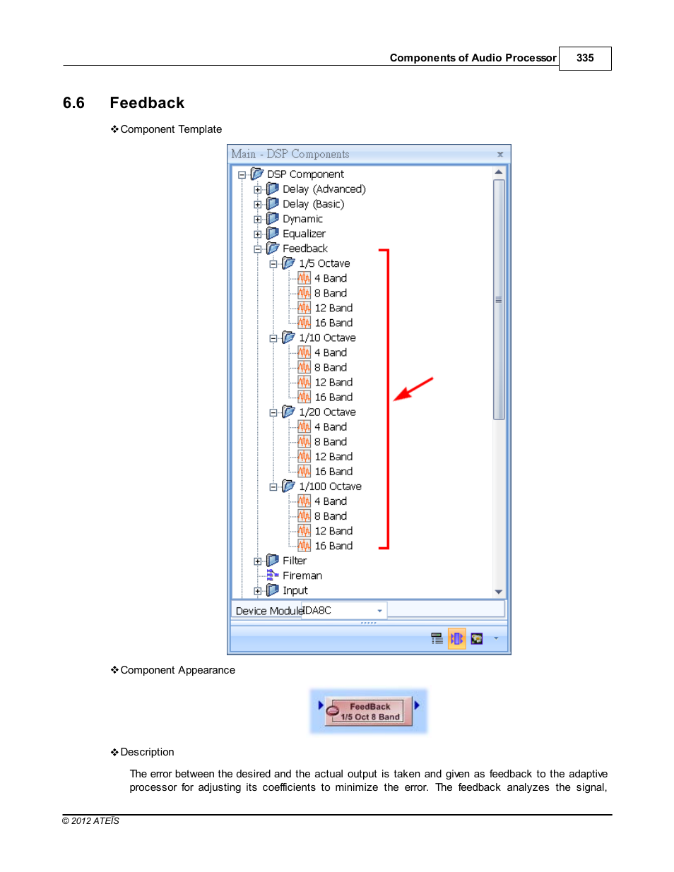 Feedback, 6 feedback | ATEIS IDA8C User Manual | Page 335 / 446