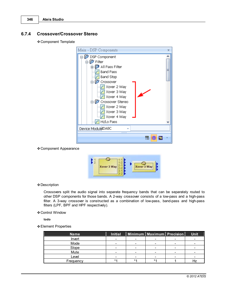 Crossover/crossover stereo | ATEIS IDA8C User Manual | Page 346 / 446