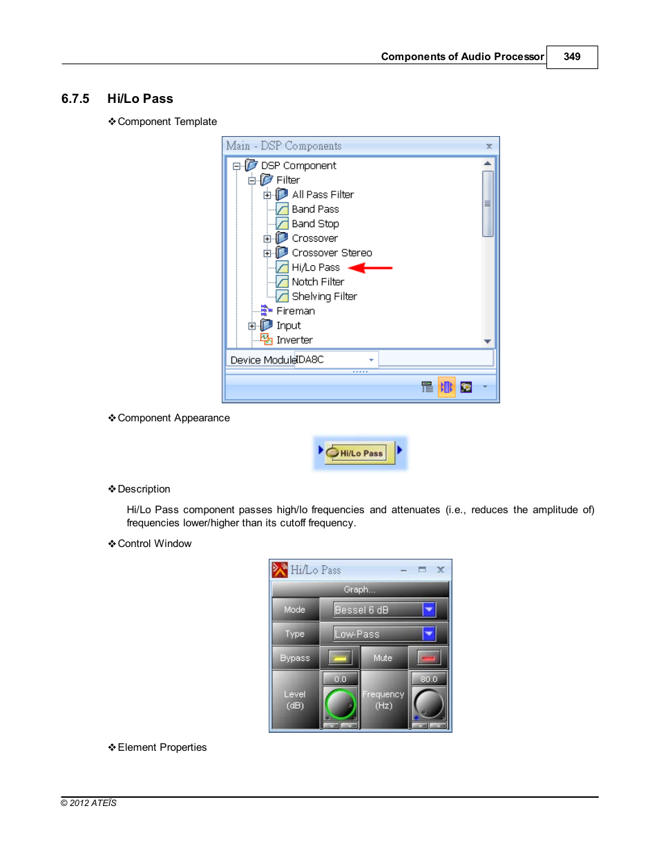 Hi/lo pass | ATEIS IDA8C User Manual | Page 349 / 446