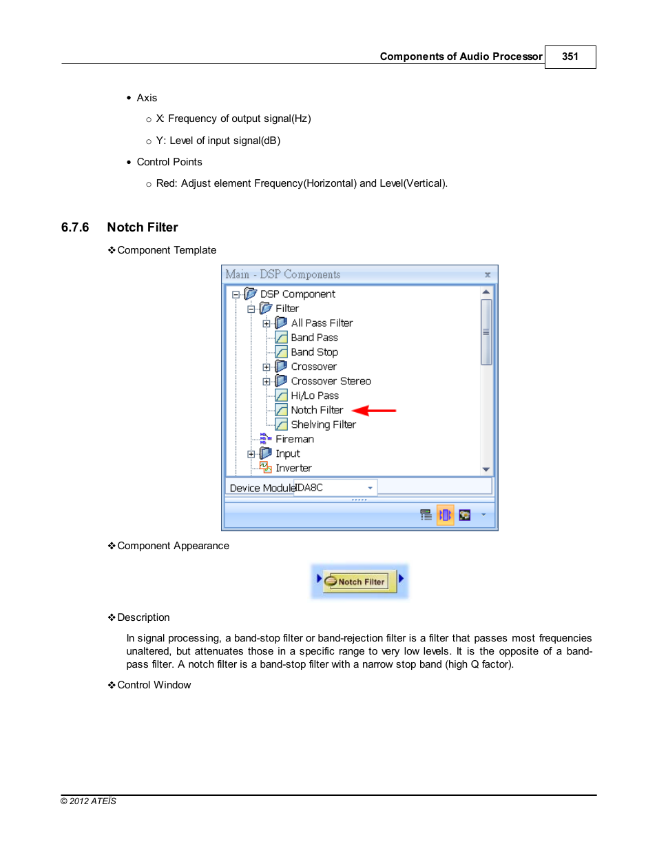 Notch filter | ATEIS IDA8C User Manual | Page 351 / 446