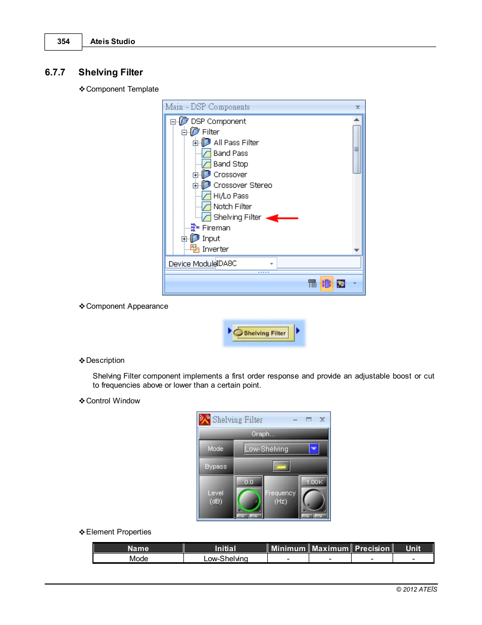 Shelving filter | ATEIS IDA8C User Manual | Page 354 / 446