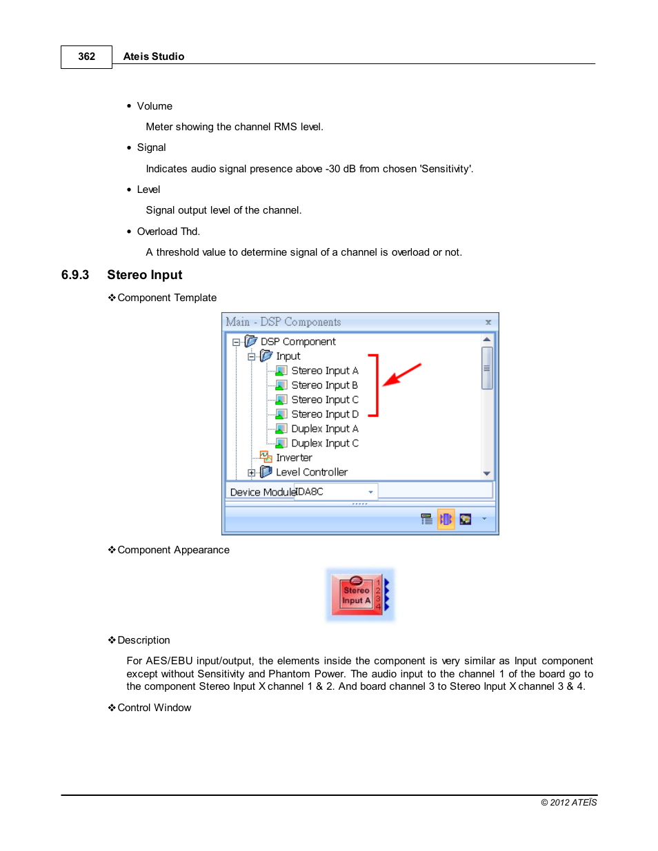 Stereo input | ATEIS IDA8C User Manual | Page 362 / 446