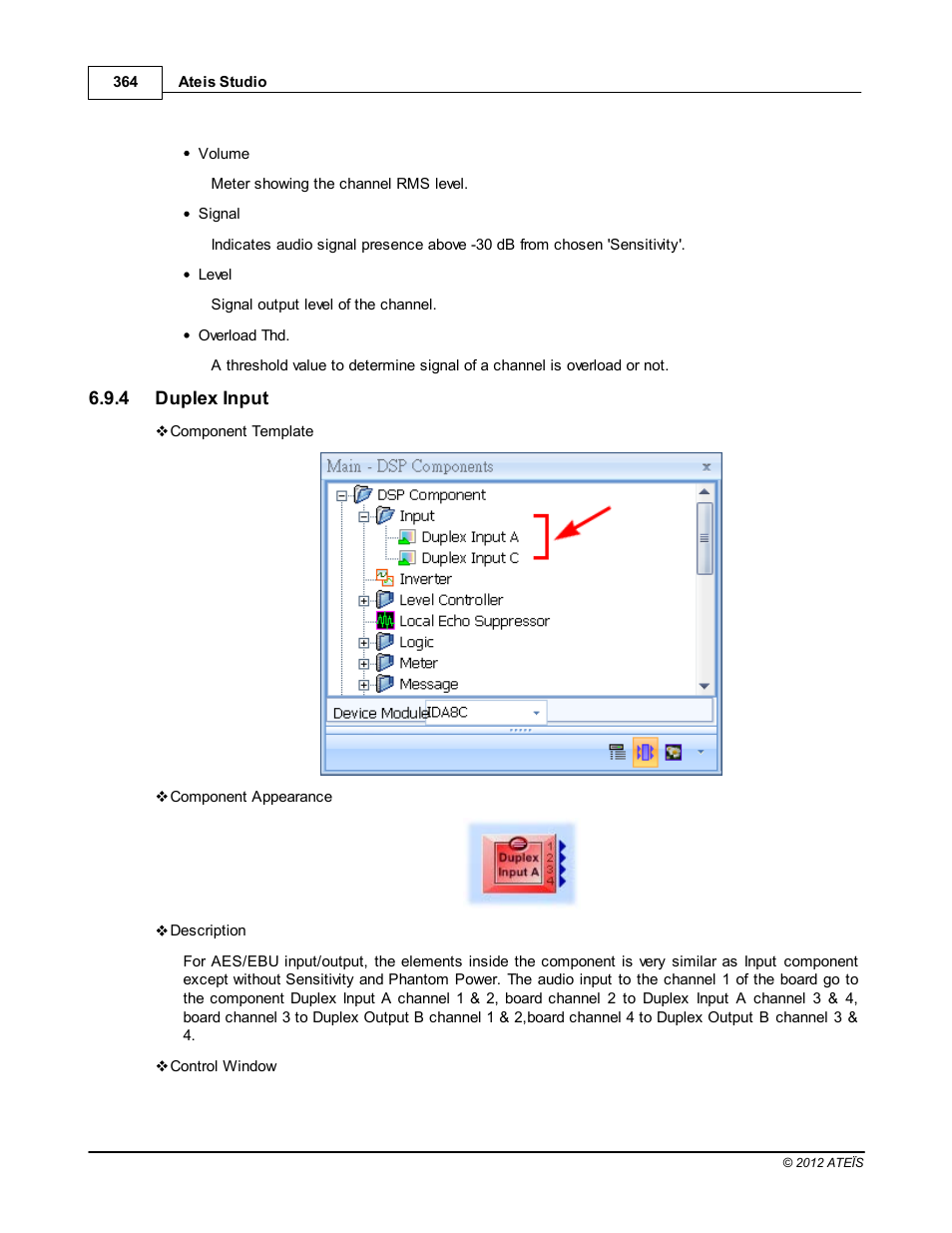 Duplex input | ATEIS IDA8C User Manual | Page 364 / 446