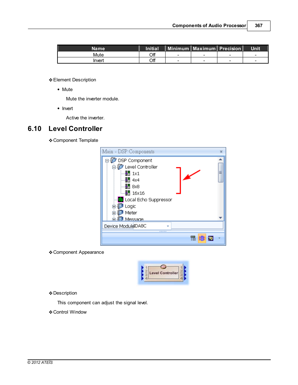 Level controller, 10 level controller | ATEIS IDA8C User Manual | Page 367 / 446