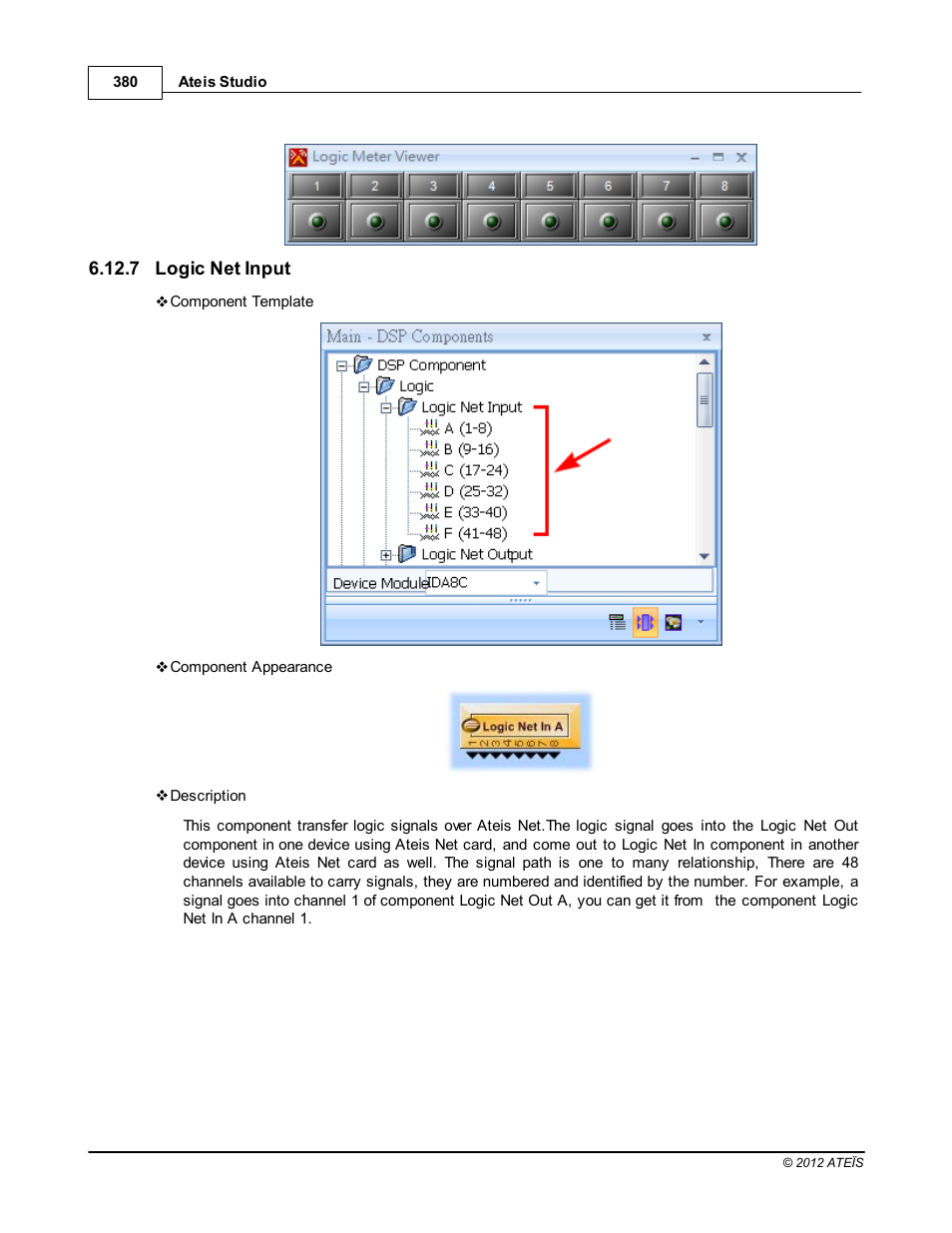 Logic net input | ATEIS IDA8C User Manual | Page 380 / 446