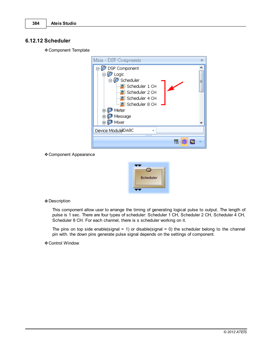 Scheduler | ATEIS IDA8C User Manual | Page 384 / 446