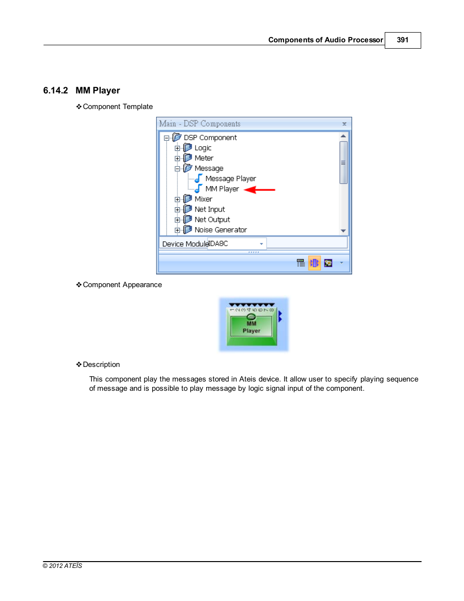 Mm player | ATEIS IDA8C User Manual | Page 391 / 446