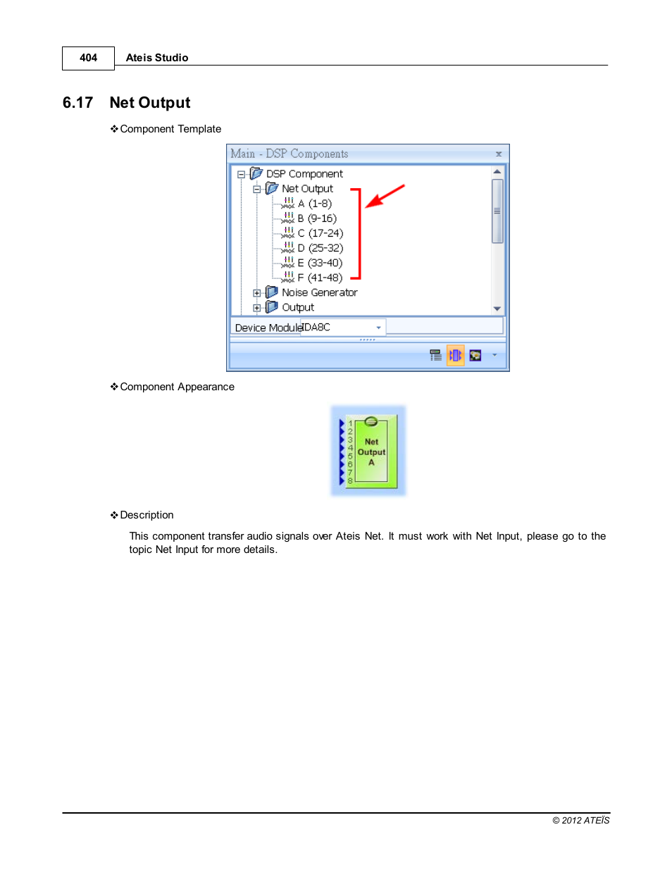 Net output, 17 net output | ATEIS IDA8C User Manual | Page 404 / 446