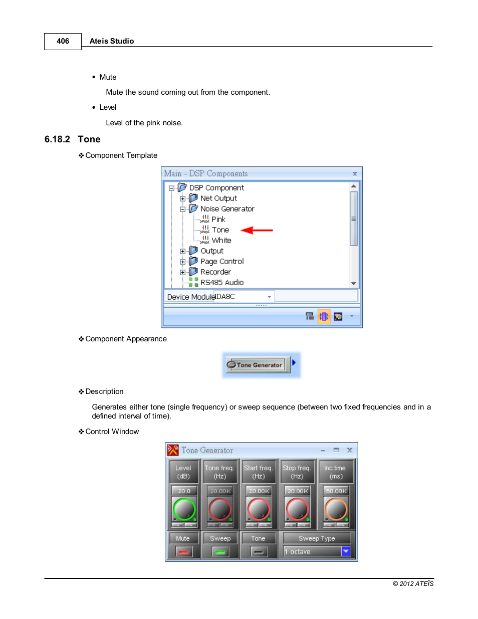 Tone | ATEIS IDA8C User Manual | Page 406 / 446