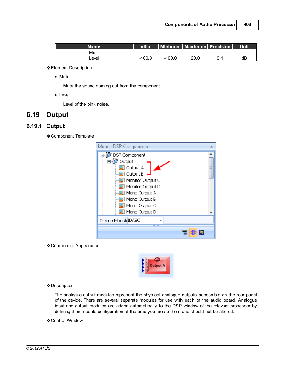 Output, 19 output | ATEIS IDA8C User Manual | Page 409 / 446