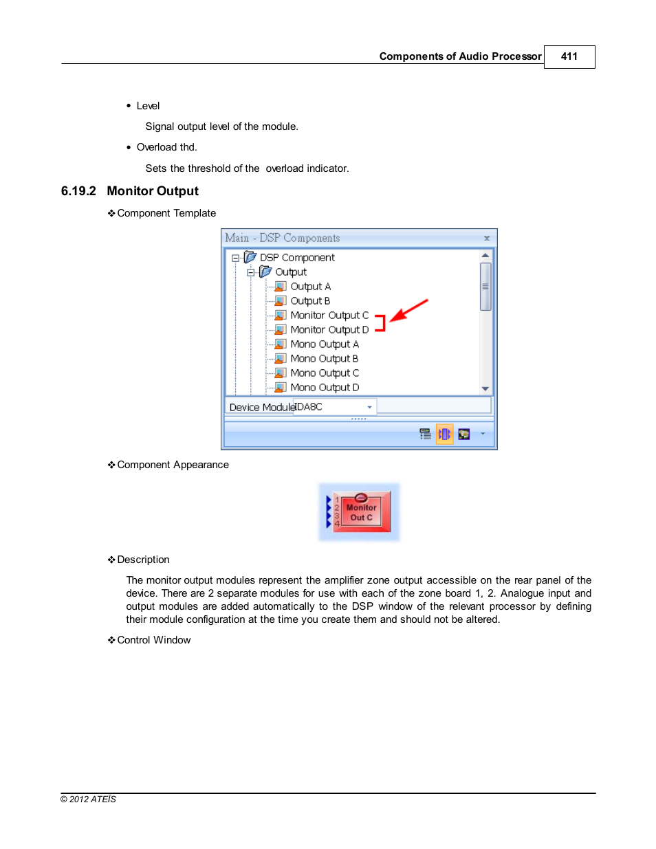 Monitor output | ATEIS IDA8C User Manual | Page 411 / 446