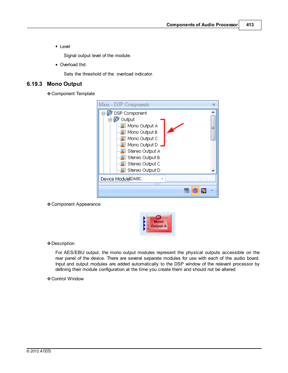 Mono output | ATEIS IDA8C User Manual | Page 413 / 446