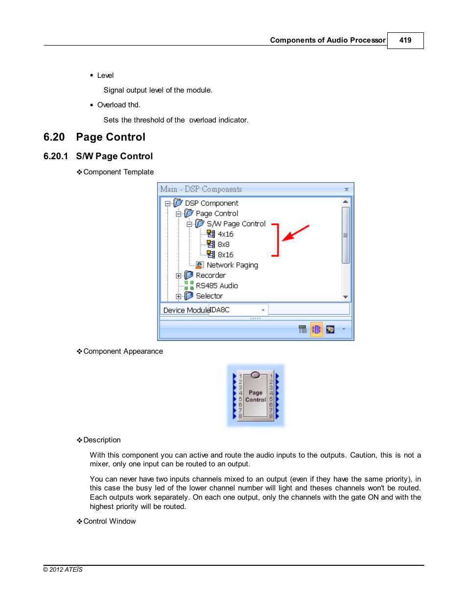 20 page control | ATEIS IDA8C User Manual | Page 419 / 446