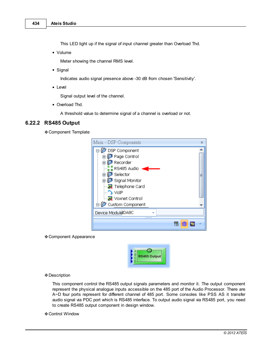 Rs485 output | ATEIS IDA8C User Manual | Page 434 / 446